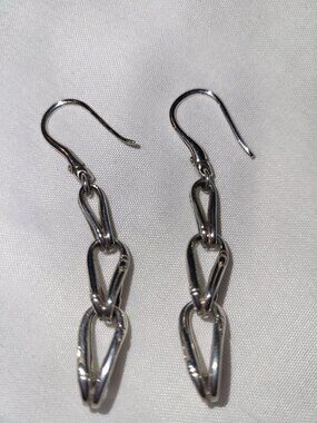 John Hardy bamboo drop dangle sterling silver earrings
